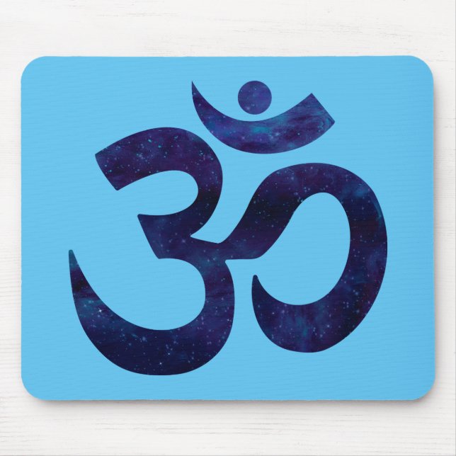 Om Ohm Symbol Sign Yoga Meditation Zen Mouse Pad (Front)