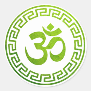 Om, Om Hindu, Om Symbol, Om Logo, Aum Classic Round Sticker