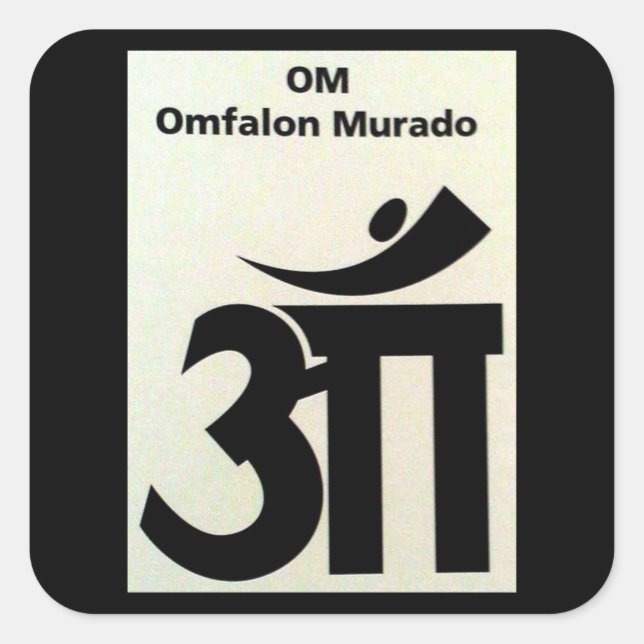 OM Omfalon Murado Square Sticker (Front)