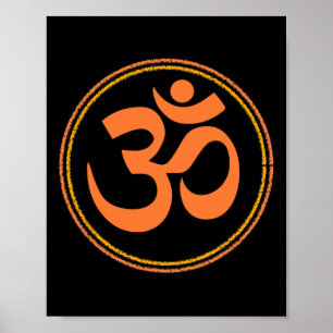 Om Omkar Aum Symbol Graphic Spiritual Yoga Meditat Poster