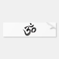 Om or Aum Symbol (Black Colour Calligraphy)