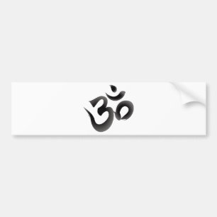 Om or Aum Symbol  (Black Colour Calligraphy) Bumper Sticker