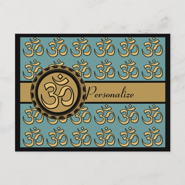 Om Postcard Personalise-Pick your background colou (Front)