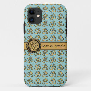 Om Relax & Breathe Gold iPhone 5 Barely There  2 11 Case