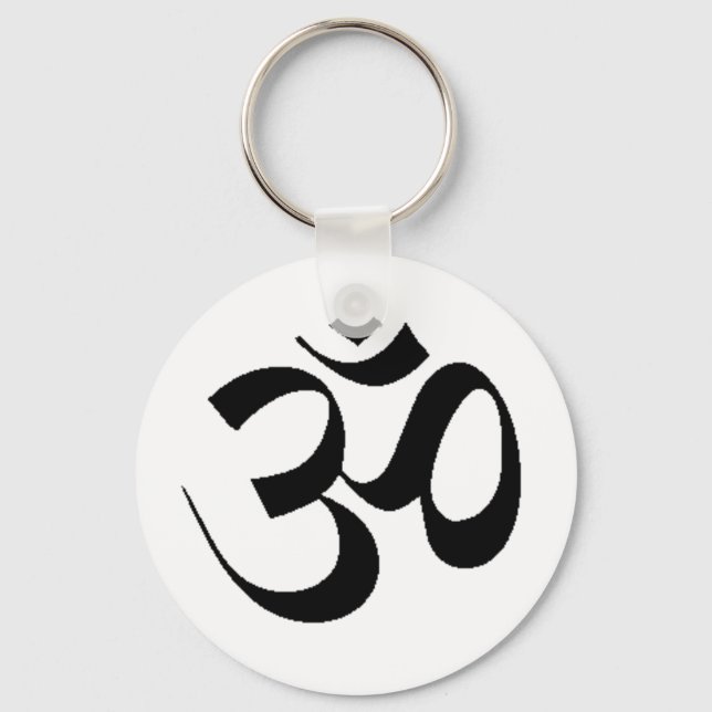 OM - SANSCRIT FOR PEACE KEY RING (Front)