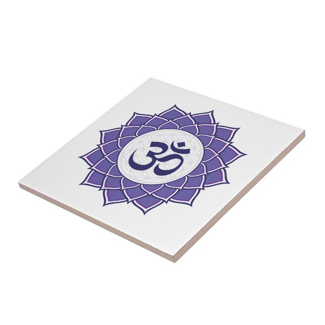 Om Shanti Om Ceramic Tile (Side)
