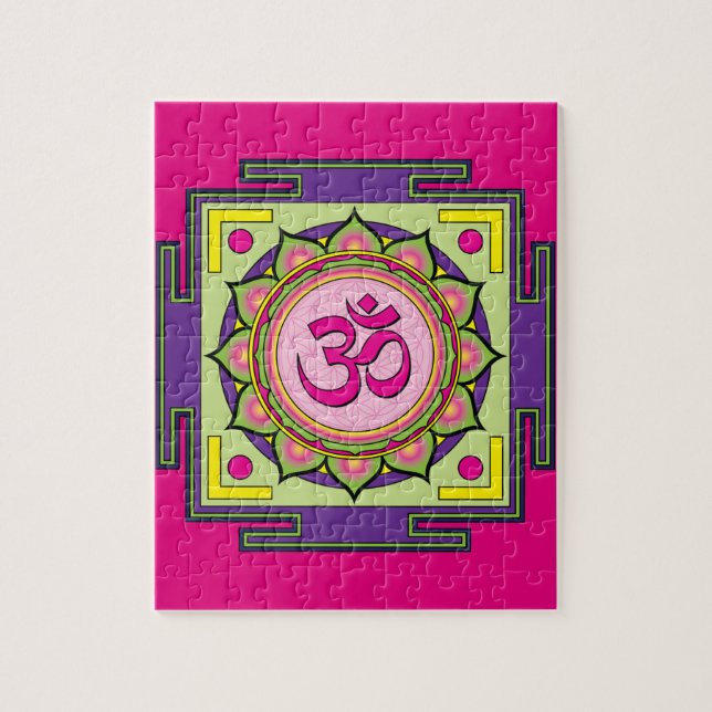 Om Shanti Om Mandala Jigsaw Puzzle (Vertical)