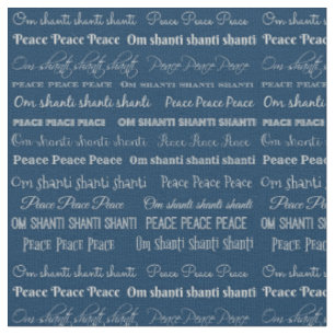 Om Shanti, Peace Cotton Fabric