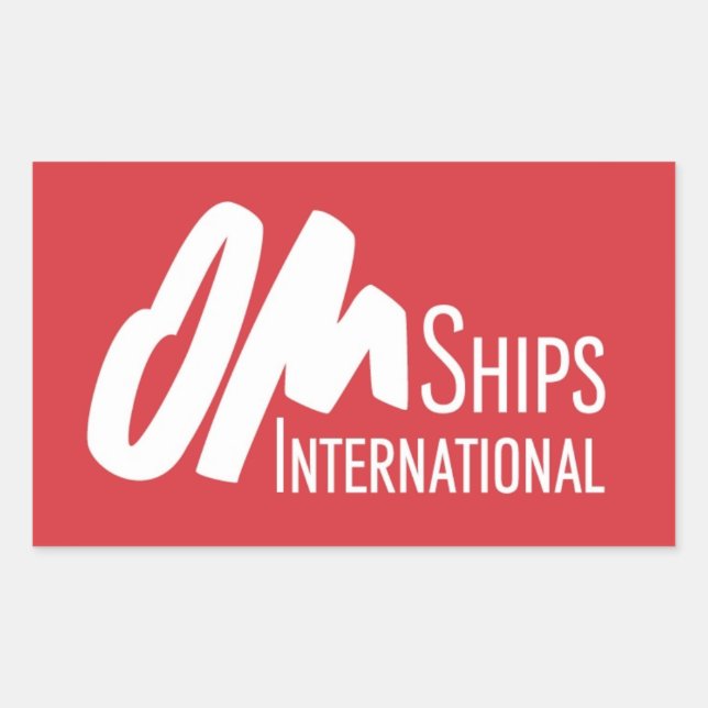OM Ships Logo Rectangular Sticker (Front)