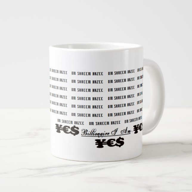 OM SHREEM BRZEE 27X ON MUG WITH LOTUS (Front Right)