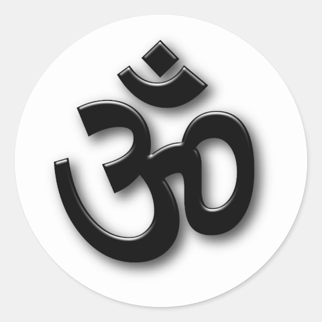 Om Sign Classic Round Sticker (Front)