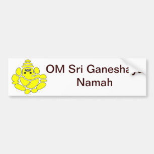 OM Sri Ganeshaya Namah Bumper Sticker for Success