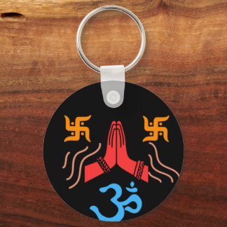 Om swastik devotion  key ring