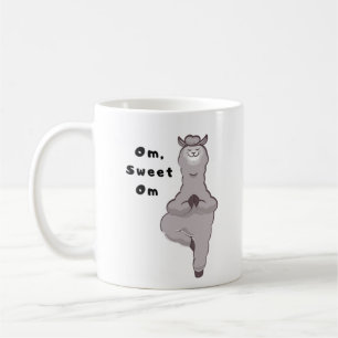 Om, Sweet Om - Funny Llama Yoga Pun Coffee Mug