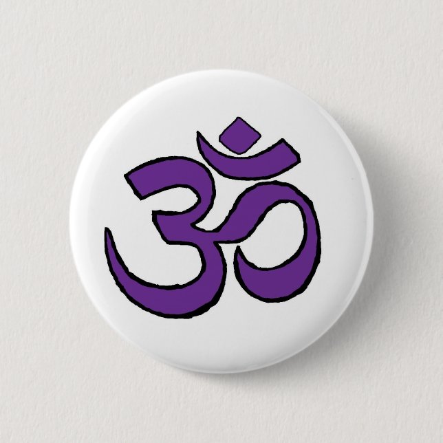 Om Symbol 6 Cm Round Badge (Front)