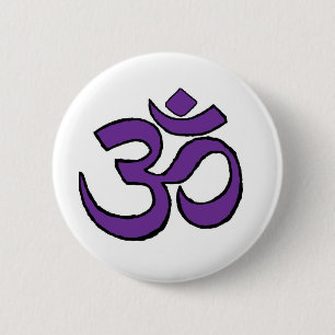 Om Symbol 6 Cm Round Badge