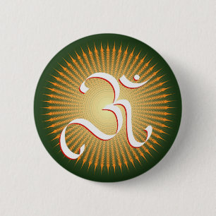 OM symbol 6 Cm Round Badge