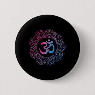 Om Symbol Aum Ohm Hindu Zen Tantra Yoga Day Namast 6 Cm Round Badge