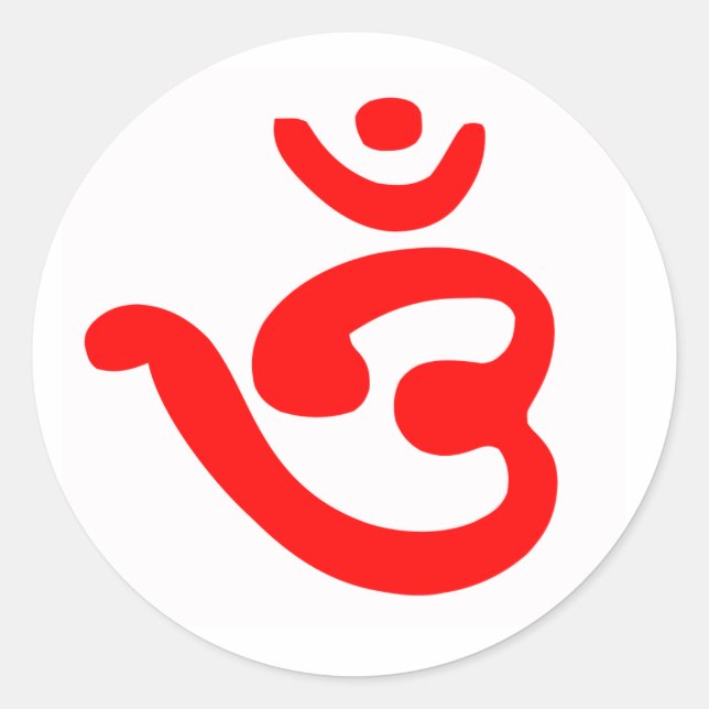 OM Symbol (Bengali) Classic Round Sticker (Front)
