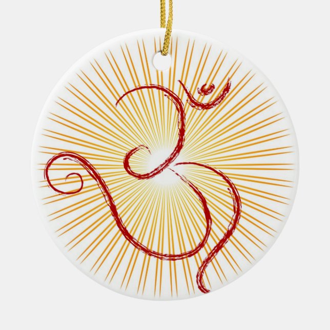 OM symbol Ceramic Ornament (Front)
