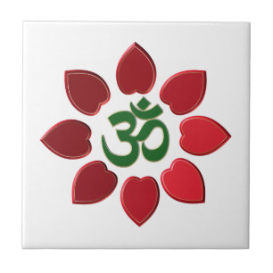 Om symbol ceramic tile