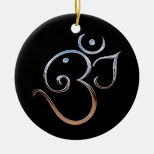 Om Symbol Ceramic Tree Decoration