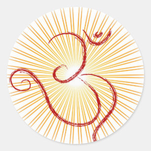 OM symbol Classic Round Sticker