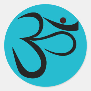 Om Symbol Classic Round Sticker