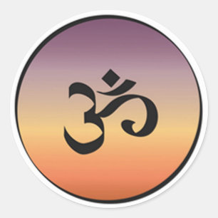 Om Symbol Classic Round Sticker