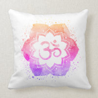 *~* OM Symbol Cotton Lotus Flower Mandala