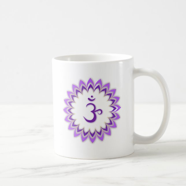 Om Symbol / Crown Chakra Coffee Mug (Right)