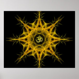 Om Symbol in Sacred Geometry - Aum Poster