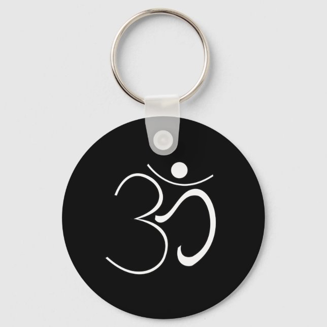 Om Symbol Key Ring (Front)