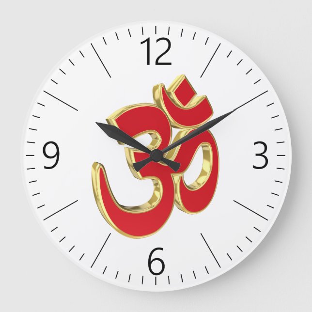 Om symbol large clock (Front)
