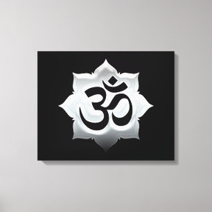 OM Symbol Lotus Spirituality Yoga Canvas Print