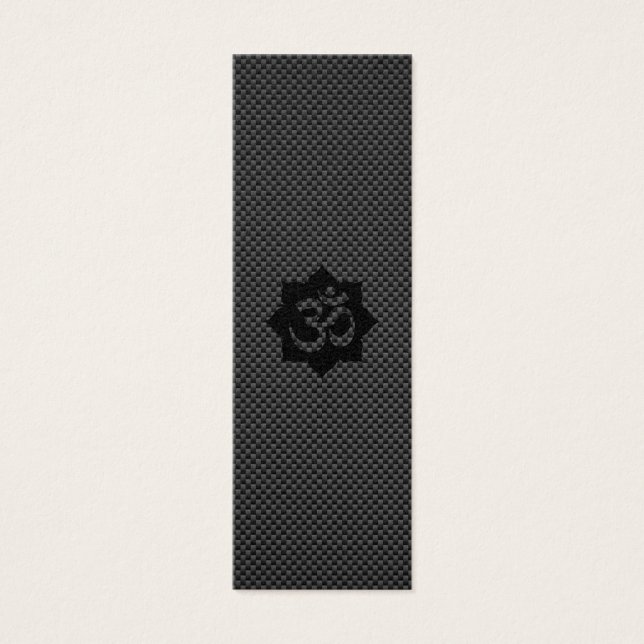 OM Symbol Lotus Spirituality Yoga in Carbon Fibre (Front)