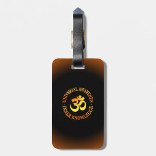 Om symbol luggage tag