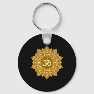 Om Symbol Mandala Sacred Geometry Zen Yoga Meditat Key Ring