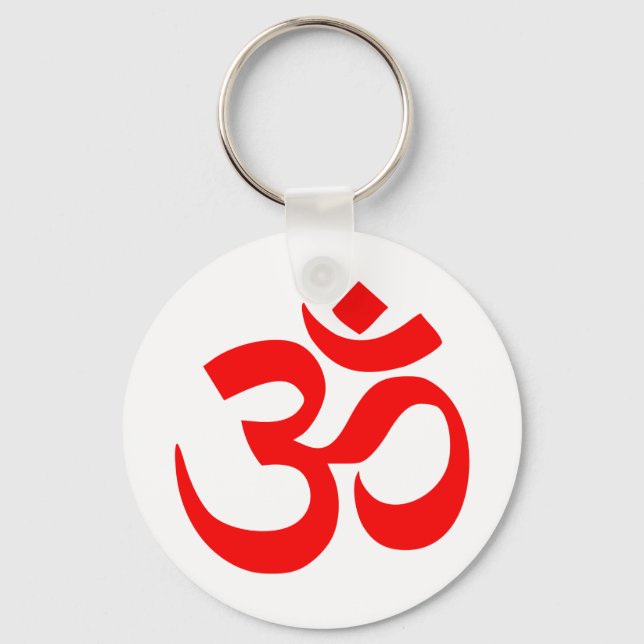 Om Symbol Mystical Sound in Hindu and Buddhism Key Ring (Front)