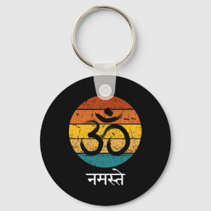 Om Symbol Namaste Ohm Hindu Zen Tantra Yoga Spirit Key Ring