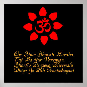 Om symbol poster