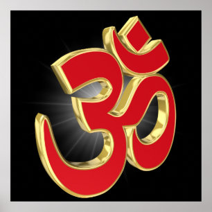 Om symbol poster