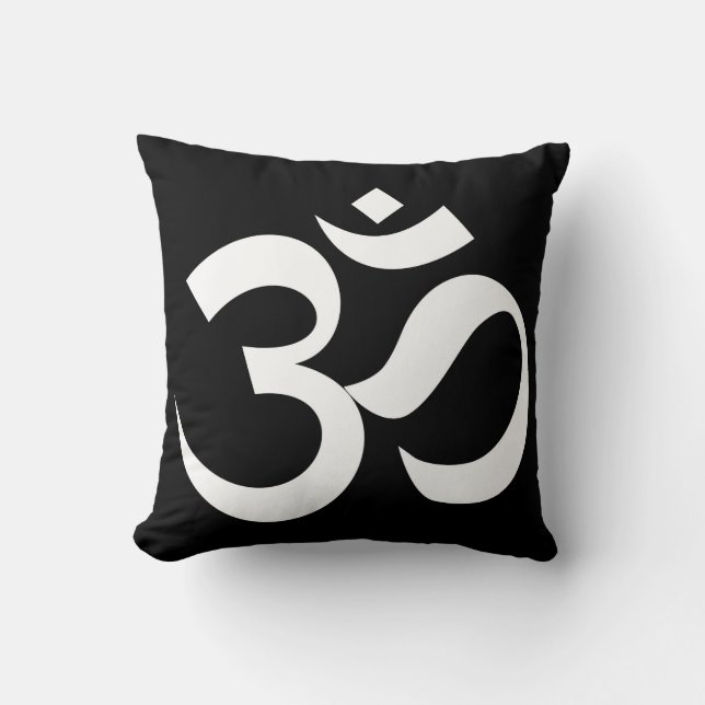 om symbol sacred Buddhism religion zen yoga Cushion (Front)