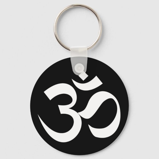 om symbol sacred Buddhism religion zen yoga Key Ring (Front)