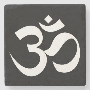 om symbol sacred Buddhism religion zen yoga Stone Coaster