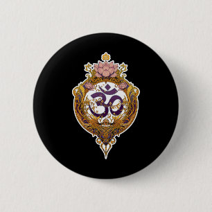 Om Symbol Spiritual Zen Peace Yoga Meditation  6 Cm Round Badge