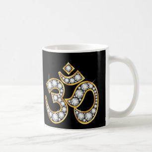 Om Symbol with "Diamond" Stones Coffee Mug