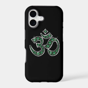 Om Symbol with "Emerald" Stones