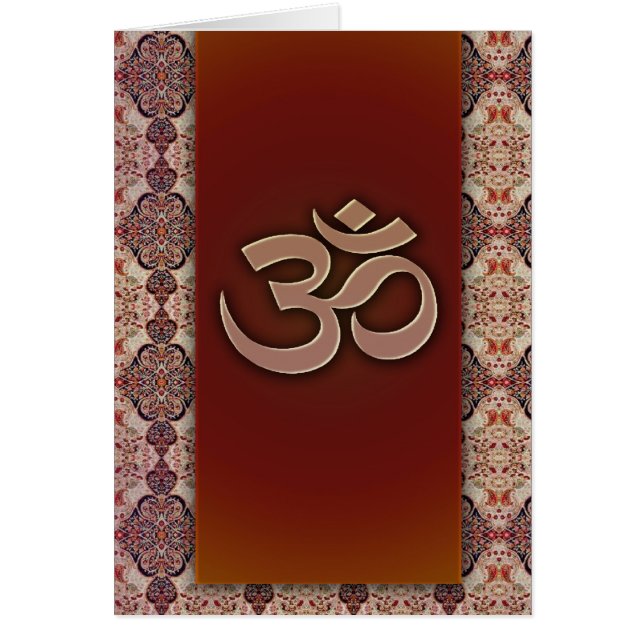 Om Symbol with Indian design background (Front)