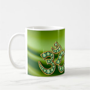 Om Symbol with "Peridot" Stones Cup